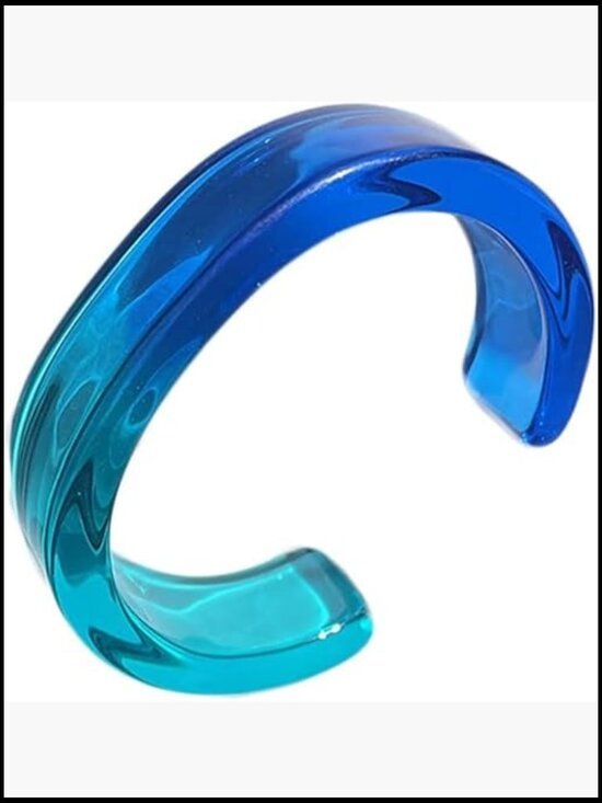 Jewelry - Acrylic Cuff Bangle Chunky Wide Geometric Bracelet Retro Statement Wristband